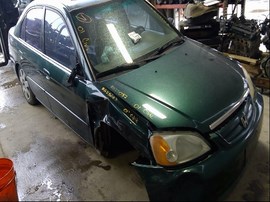 2001 HONDA CIVIC, GREEN,EX,1.7L,VTEC,AT, A25087
